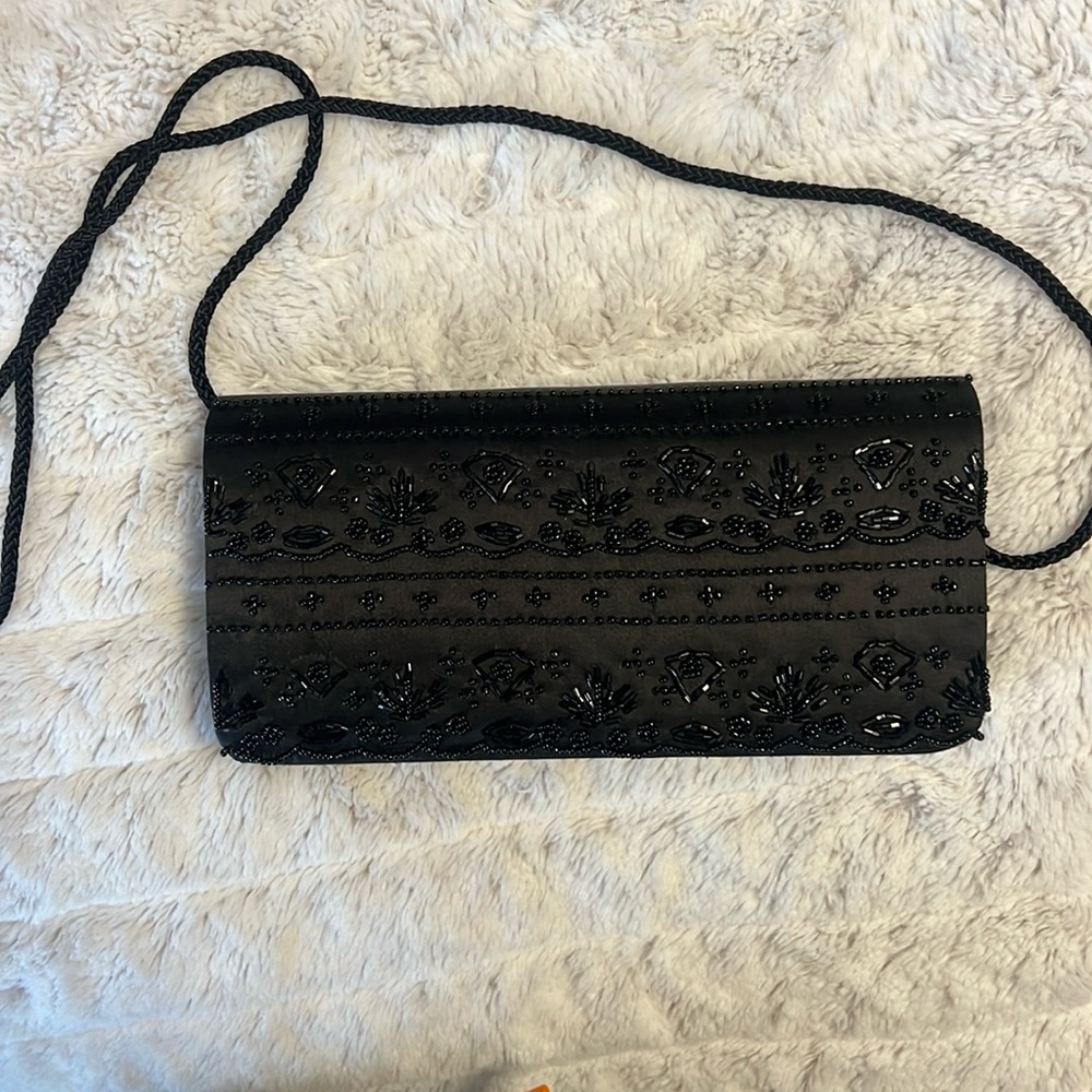 La Regale black beaded purse